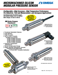Thumbnail of document Data Sheet - MM6005V5P4C0T2A3CE - Highly Configurable, High Accuracy, Custom Press. Transducers